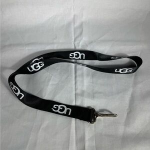 UGG Black Logo Lanyard